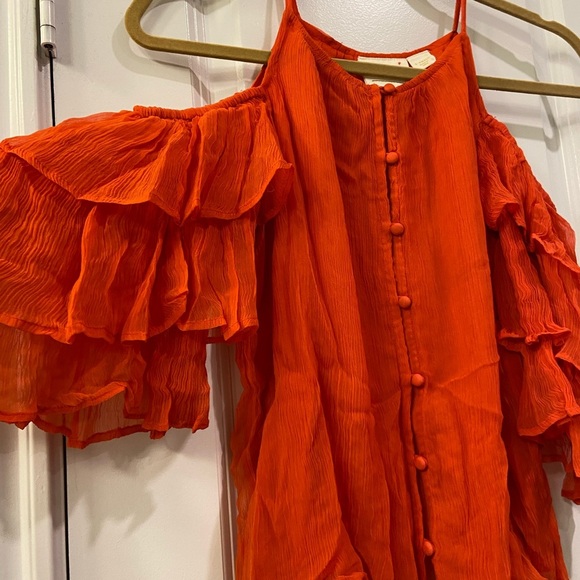 NWOT Anthropologie MAEVE Zelda Ruffle Sleeve Top - Picture 13 of 13